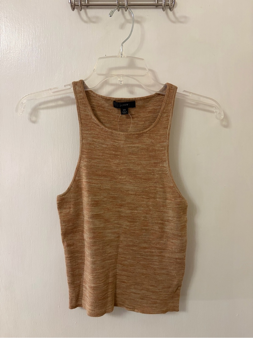 J. Crew Heathered Camel Tank Top